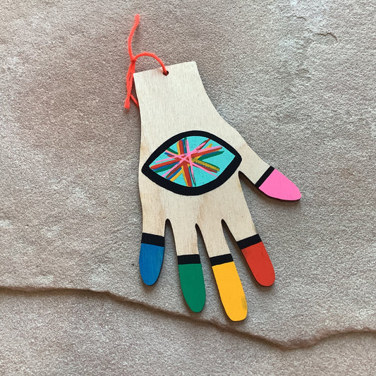Rainbow Hand Ornament